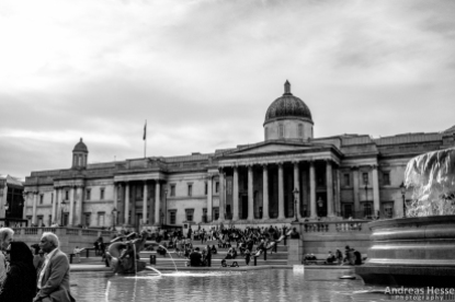 Trafalgar Square, viewing onto the National Gallery